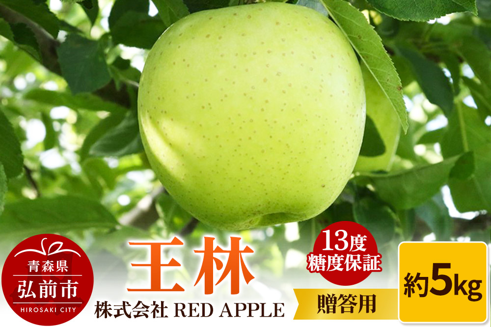 【25年12月発送】りんご 13度糖度保証【贈答用】王林 約5kg
