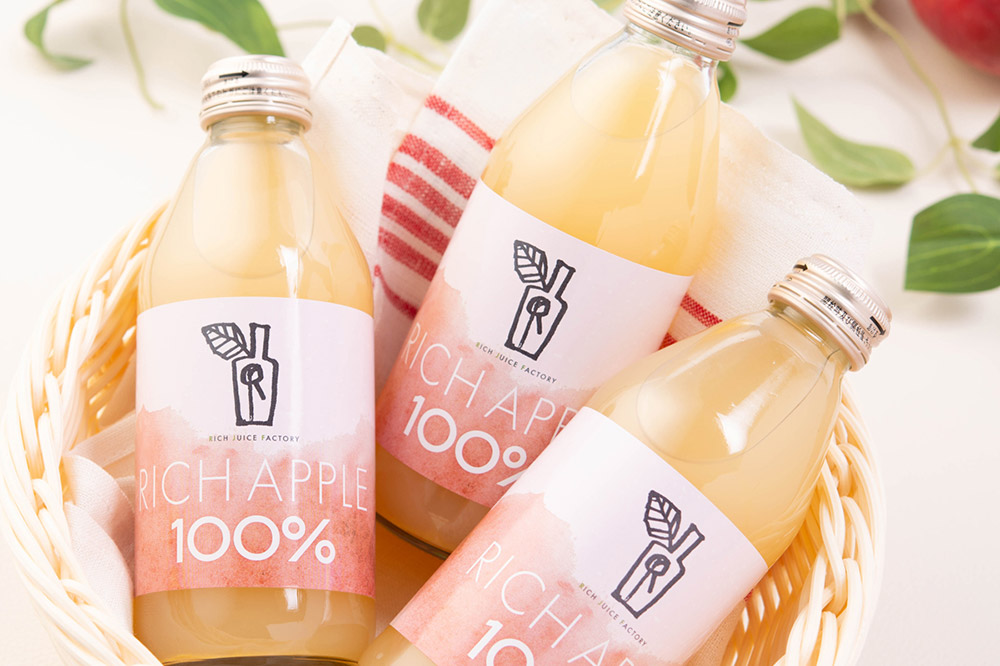 りんごジュース RICH APPLE 12本セット（250ml×12本）