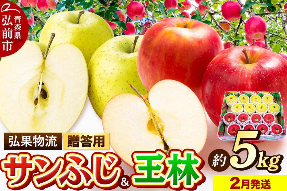 【27年2月発送】りんご 贈答用 サンふじ・王林 詰め合わせ 約5kg [サンふじ 王林 りんご アップル おいしい お歳暮 お中元 ギフトプレゼント 黄色 果実 果物 詰め合わせ 詰合 赤色 贈り物 贈答用 美味 林檎]