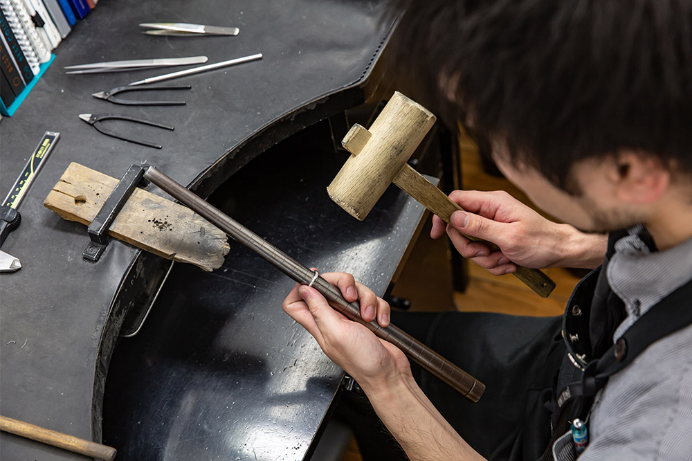 リング K14 イエローゴールド 平打ち 1.5mm幅