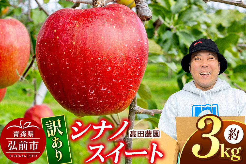 【26年10月下旬発送】りんご【訳あり】シナノスイート 約3kg 青森県 弘前市 [弘前市産 青森りんご 訳あり 家庭用 アップル おいしい 果実 果物 赤色 美味]