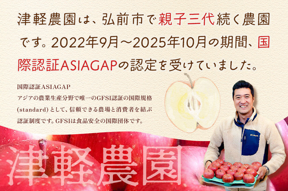 【26年12月発送】りんご サンふじ【家庭用】約10kg 26〜40玉程度【糖度13度以上】津軽農園 [先行予約 青森県 弘前市 アップル おいしい ふじ りんご 果実 果物 赤色 津軽 糖度 美味 林檎]