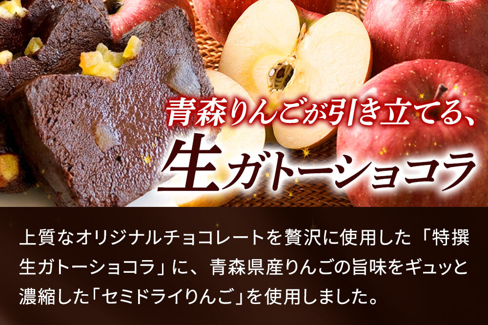 【寄附金額見直しました】青森りんごの特選生ガトーショコラ（グルテンフリー）260g×3個 [ガトーショコラ スイーツ デザート チョコレート グルテンフリー 小麦粉不使用 ご褒美 記念日 プレゼント ギフト 青森県 弘前市]