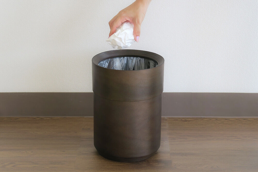 BUNACO 袋の見えないダストボックス（ダークブラウン） ブナコ ゴミ箱 木製家具 おしゃれ  シンプル [ブナコ ゴミ箱 木製家具 おしゃれ シンプル 袋 見えない]