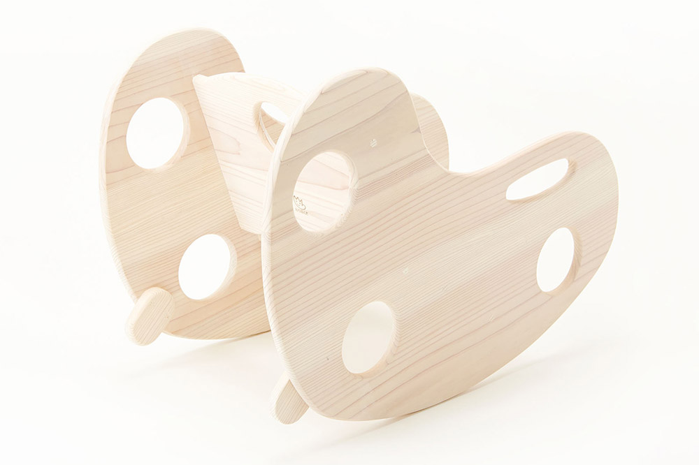 ピーナッツチェア（子ども用ロッキングチェア）600×330×450mm（座面高170mm） 子供 椅子 木製 おしゃれ かわいい 日本製