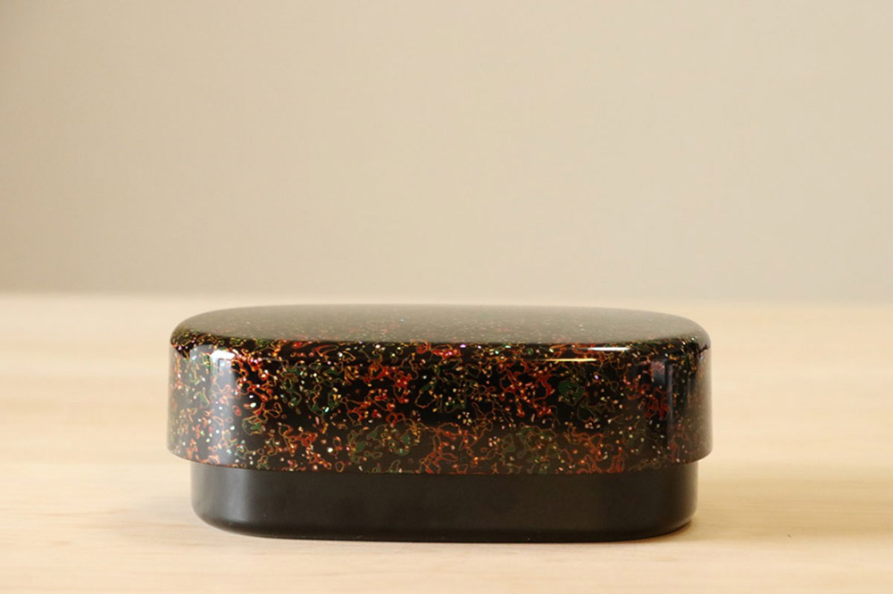 津軽塗 弁当箱（唐塗 貝蒔 呂）