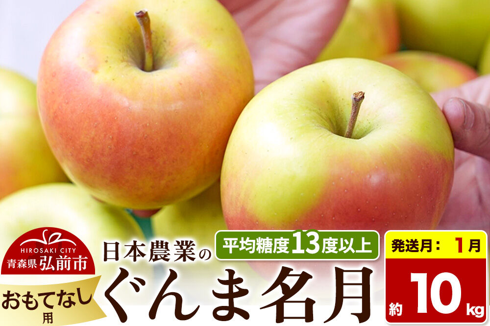【27年1月発送】りんご ぐんま名月【おもてなし用】約10kg 平均糖度13度以上 青森県 弘前市 果物 フルーツ 林檎 リンゴ くだもの [先行受付 産地直送 アップル 青森県 弘前市]