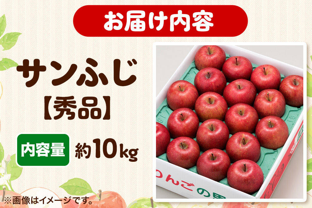 【26年12月発送】りんご サンふじ【秀品】約10kg 糖度13度以上 先行受付 青森県 弘前市 果物 フルーツ 林檎 リンゴ くだもの ギフト 贈り物 [先行予約 産地直送 アップル おいしい 果実 美味 甘い 赤色]