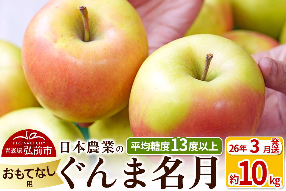 【26年3月発送】りんご 平均糖度13度以上！ ぐんま名月 約10kg おもてなし用 青森 果物 フルーツ 林檎 リンゴ くだもの [リンゴ 林檎 アップル 果物 産地直送 フルーツ]