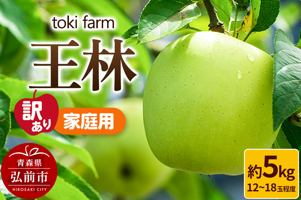 【25年10月〜発送】りんご 王林 約5kg（12〜18玉程度）【訳あり】家庭用 toki farm