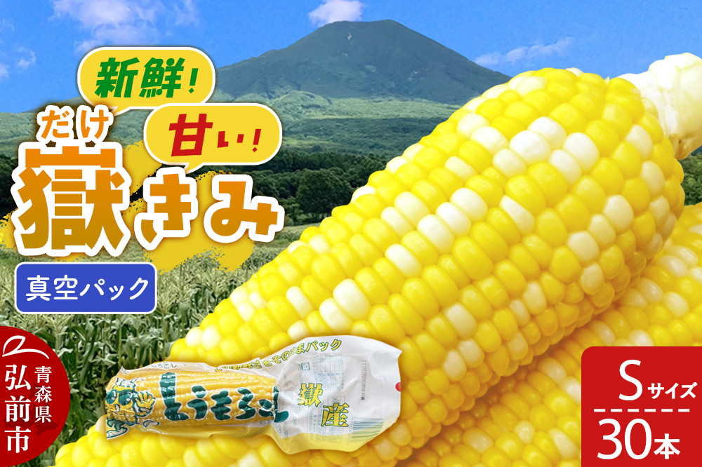 嶽きみ真空パック Sサイズ 30本 しらかみラボ