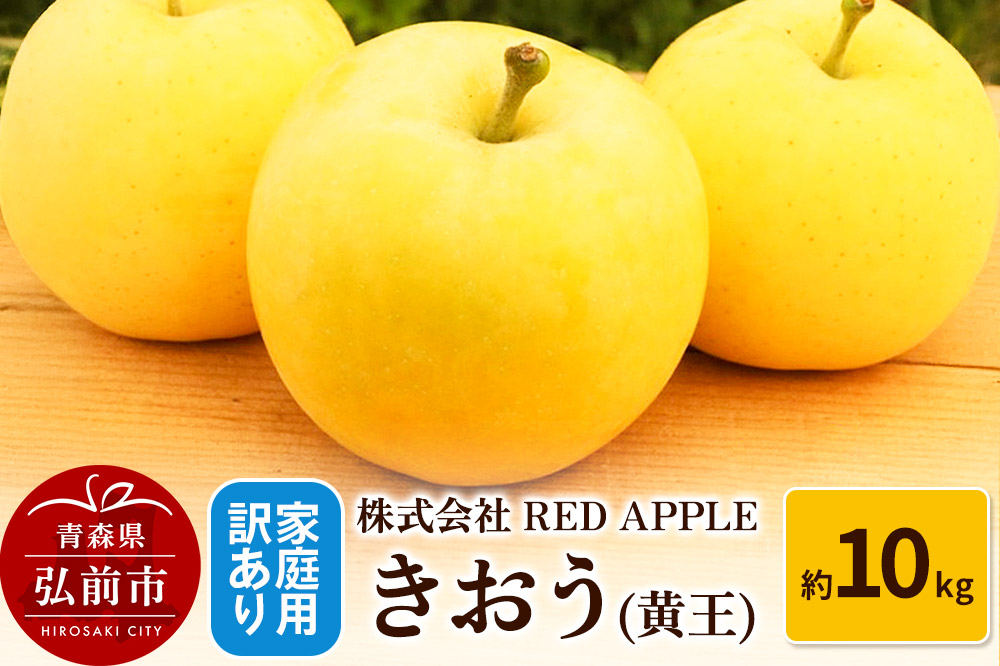 りんご【訳あり】家庭用 きおう（黄王）約10kg