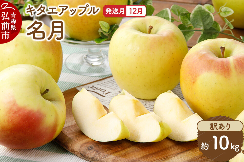 【26年12月発送】りんご 名月【訳あり】約10kg キタエアップル 青森県 弘前市 [先行予約 名月 りんご 訳あり 家庭用 アップル おいしい 果実 果物 黄色 美味 林檎]