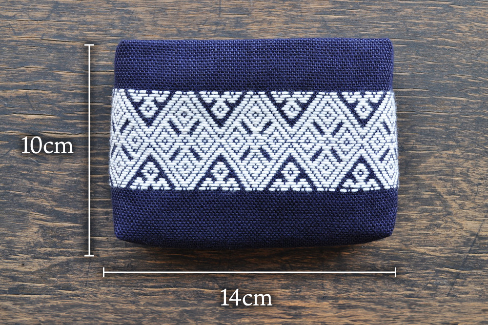 【寄附金額見直しました】津軽こぎん刺し ポーチ【 民芸品 工芸品 伝統技術 日用品 雑貨 ポーチ 】