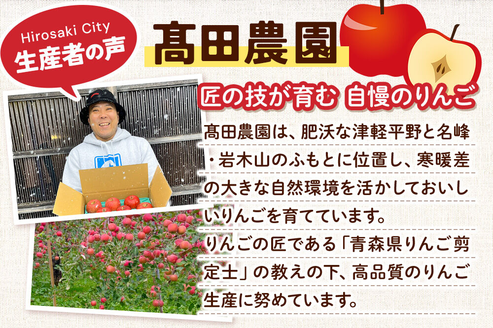 【26年11月下旬〜発送】りんご【特選】サンふじ 約3kg  弘前市産 青森りんご [アップル おいしい ひろさき ふじ りんご 果実 果物 弘前 青森 赤色 美味 林檎]