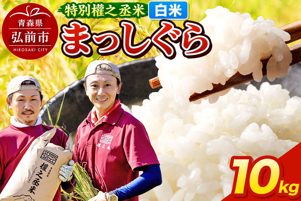 【寄附金額見直しました】まっしぐら 10kg ［白米］ 特別權之丞米 青森県産 令和7年産 [お米 東北 精米 青森 青森県産 白米 米 ブランド米]