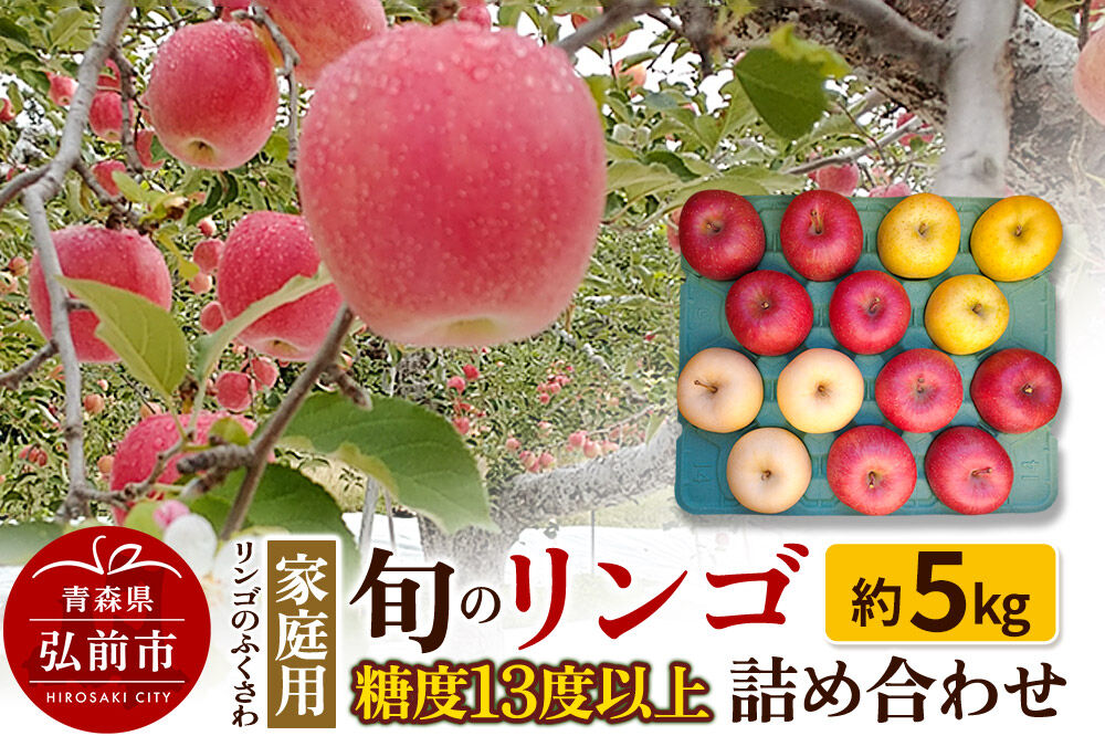 【26年9月〜発送】りんご 家庭用 旬のリンゴ詰め合わせ 約5kg 糖度13度以上 [先行予約 アップル おいしい りんご 果実 果物 詰め合わせ 詰合 糖度 美味 林檎]