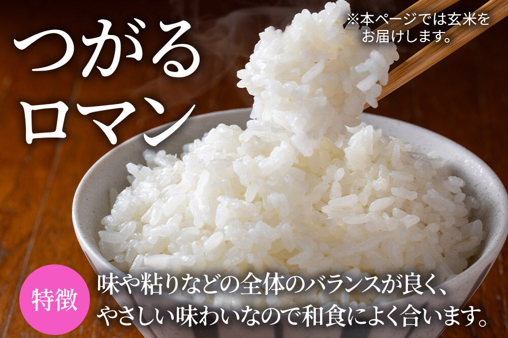 米【特別栽培米】つがるロマン 玄米 15kg（5kg×3袋）令和7年産 青森県弘前市産 [15キロ 5キロ 小分け つがるロマン 特別栽培米 玄米 ブランド米 青森県 弘前市産]