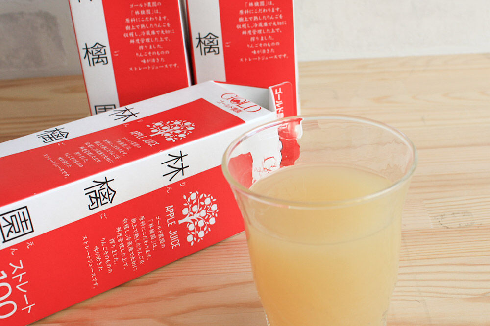 りんごジュース ストレート果汁【林檎園】1000ml×6本 紙パック ゴールド農園 かめあし商店 [りんごジュース ストレートジュース 完熟 リンゴ 林檎 紙パック ゴールド農園 かめあし商店 青森県産 弘前市]