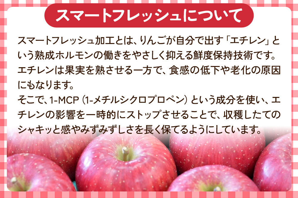 【寄附金額見直しました】【26年4月〜5月クール便発送】りんご 葉とらず サンふじ【訳あり】約2.7kg【スマートフレッシュ加工】青森 果物 フルーツ 林檎 リンゴ くだもの 不揃い 規格外 [アップル 産地直送 クール便 スマートフレッシュ 青森県 弘前市]