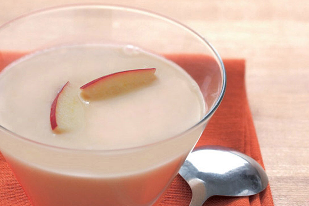 【寄附金額見直しました】りんごの冷製スープ 180g×6個 デザートスープ 砂糖不使用 セット ハーベストジャパン スープ 冷製 リンゴ 青森県 弘前市 [おいしい クリームチーズ 常温 果実 果物 美味 林檎]