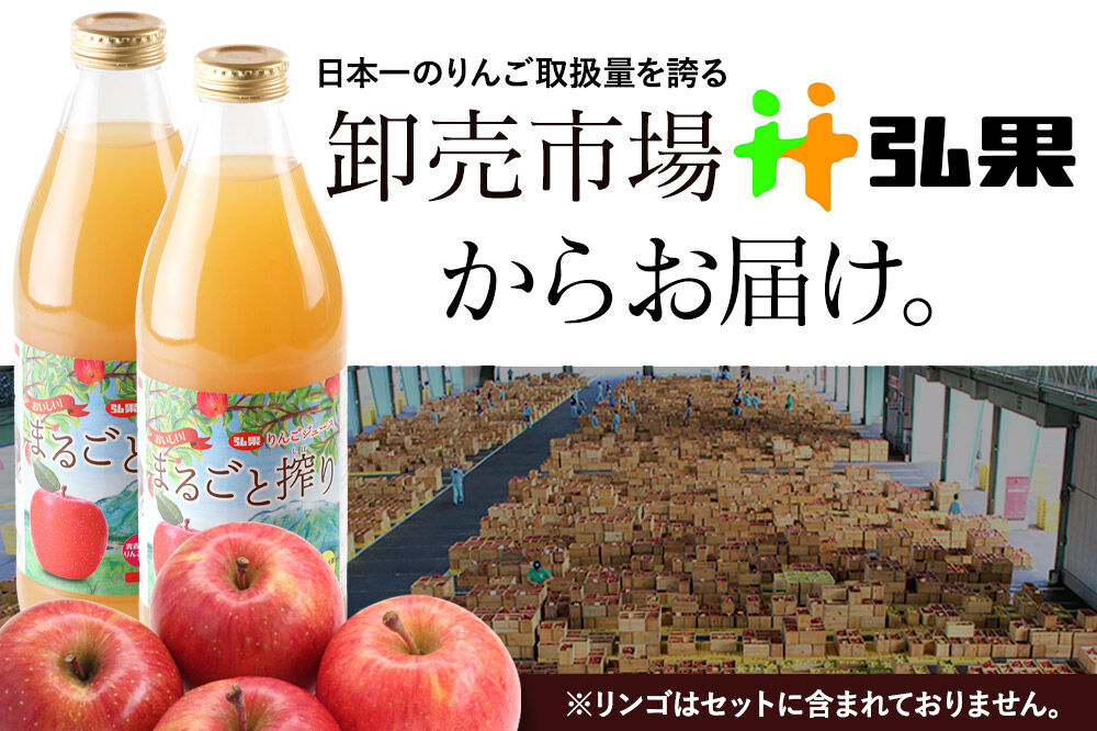 無添加りんごジュースまるごと搾り詰め合わせ 1L×6本 [アップル おいしい ジュース りんご 飲料 果実 果物 詰め合わせ 詰合 美味 林檎]