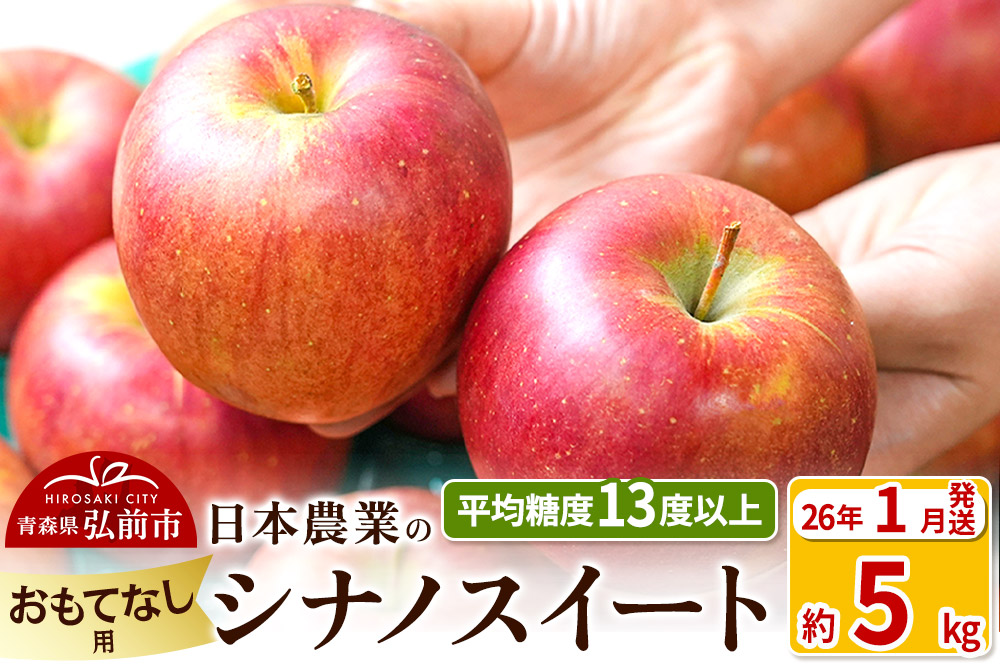 【26年1月発送】りんご 平均糖度13度以上！ シナノスイート 約5kg おもてなし用 青森 果物 フルーツ 林檎 リンゴ くだもの