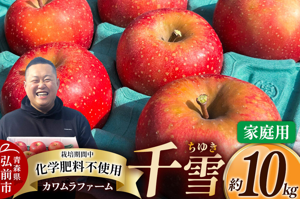 【寄附金額見直しました】【26年10月下旬〜発送】りんご 千雪 約10kg カワムラファーム【家庭用】青森 果物 フルーツ 林檎 リンゴ くだもの [先行受付 アップル おいしい ちゆき 果実 果物 赤色 美味 林檎 弘前市]
