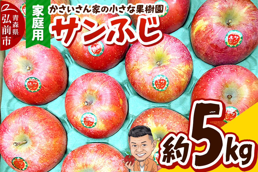 【26年11月下旬〜発送】りんご サンふじ 約5kg【家庭用】林檎 リンゴ 果物 くだもの フルーツ 青森 先行受付 [先行予約 アップル おいしい 果実 果物 赤色 美味]