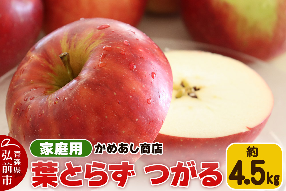 【25年9月発送】りんご 葉とらず つがる【家庭用】約4.5kg ゴールド農園