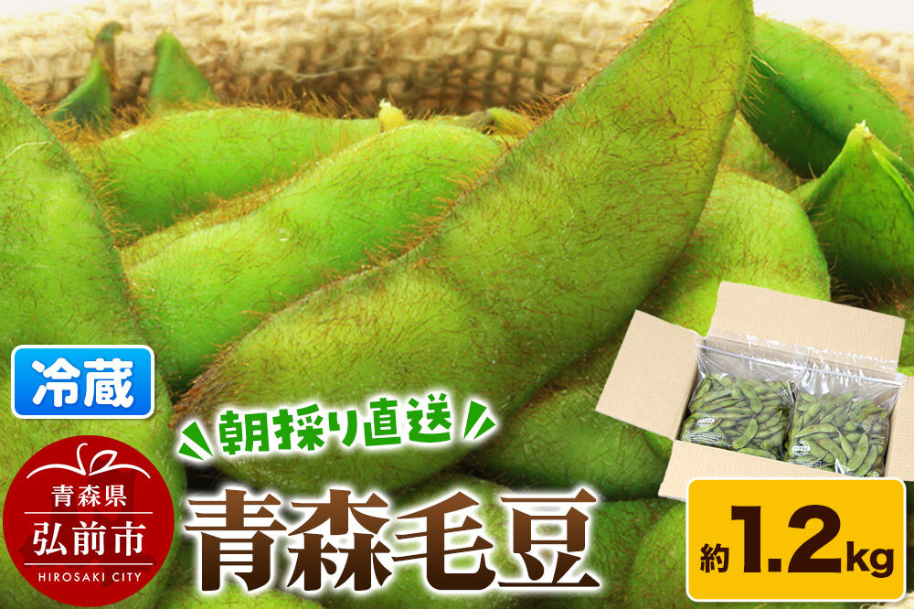 【寄附金額見直しました】【26年9月下旬〜発送】【朝採り直送 令和8年度】青森毛豆 約1.2kg 青森・津軽の秋を味わう栗のような濃厚なうまみの枝豆【先行受付】 産地直送 おつまみ 新鮮 えだまめ 野菜 予約 [毛豆 青森県 弘前市 おいしい つまみ 枝豆 大豆 茶豆 津軽 美味]