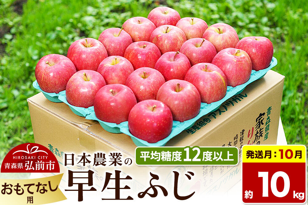 【26年10月発送】りんご 早生ふじ【おもてなし用】約10kg 平均糖度12度以上 青森 果物 フルーツ 林檎 リンゴ くだもの [先行受付 産地直送 アップル 青森県 弘前市]