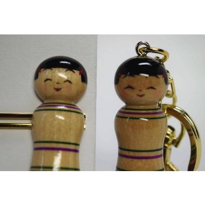 「こけス」ネクタイピン&キーホルダー(緑ロクロ線)【1238400】