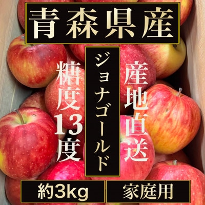 【青森の誇り】青森直送ジョナゴールドりんご約3kg(家庭用/訳あり)【配送不可地域：離島】【1740242】