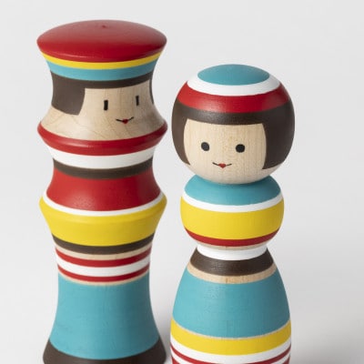 ルビンのこけし(カラフル/ペア)【1342362】