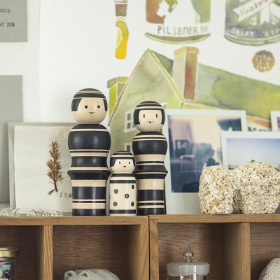 ルビンのこけし(ブラック/ファミリー)【1342169】