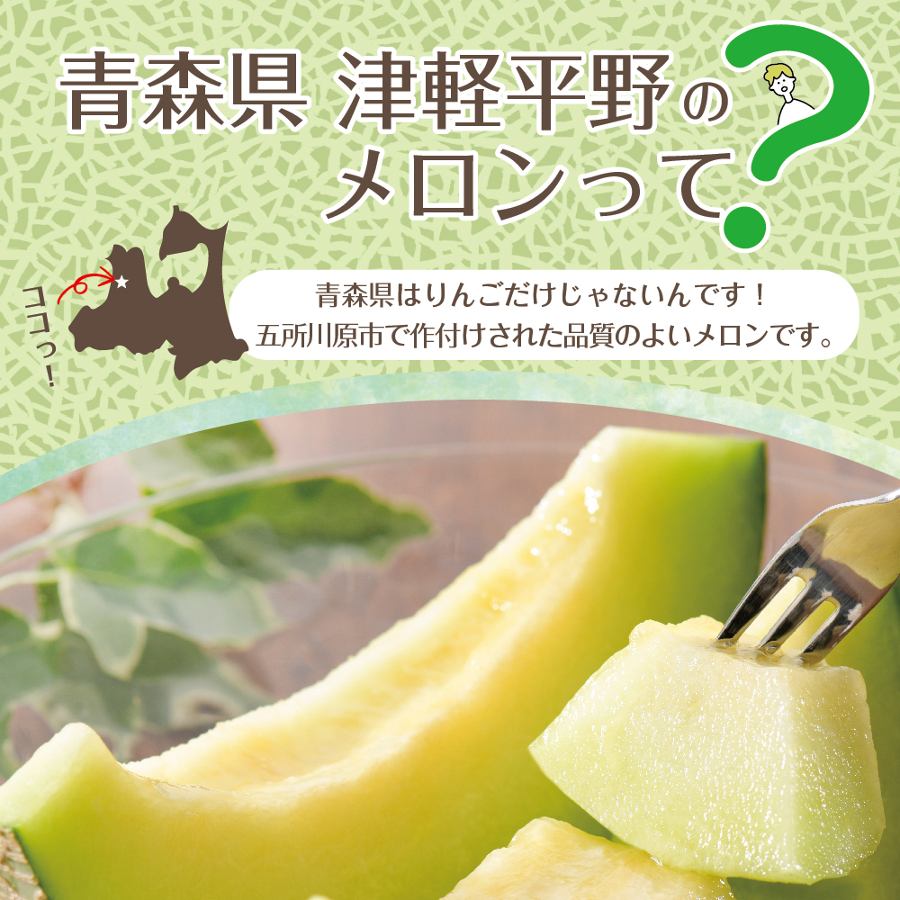 【2026年8月前半発送】 【秀～優品】津軽平野のメロン 約7.5kg程度(赤肉・青肉セット) (4～8玉) 【青森メロン】	