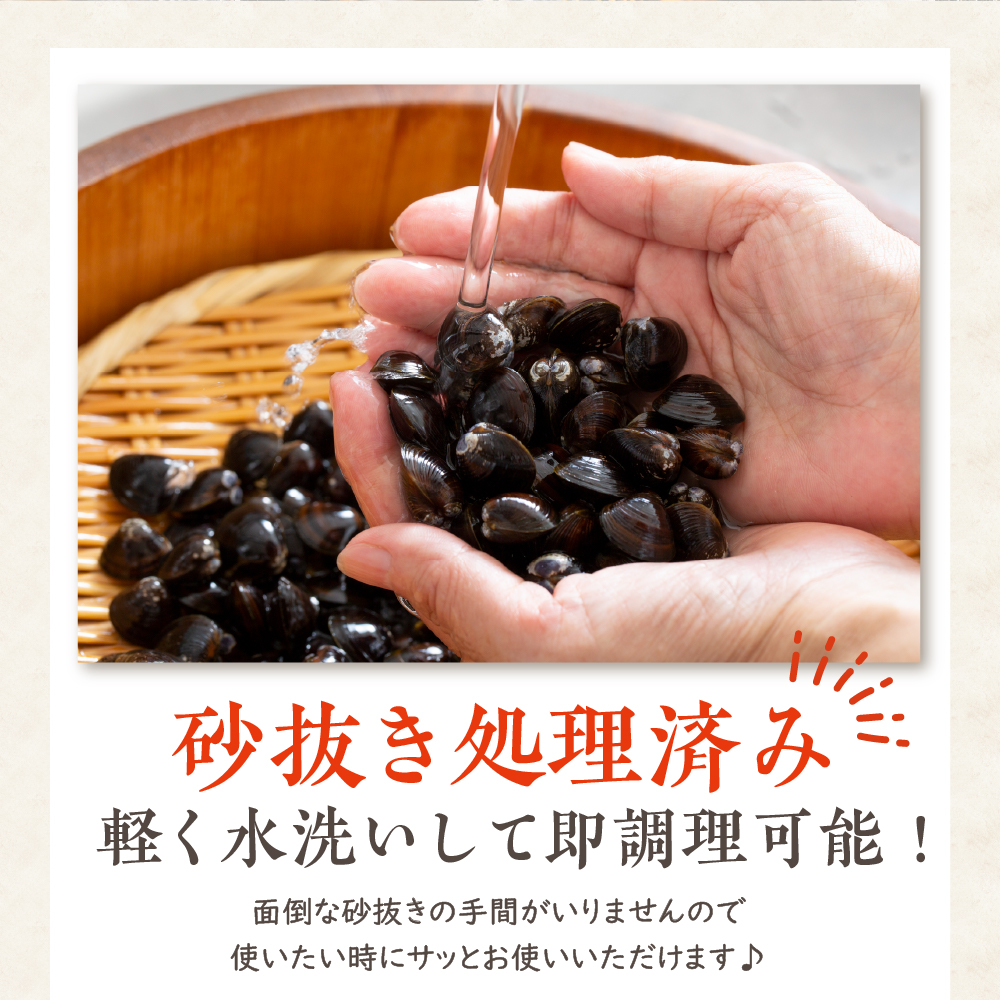 十三湖産 大和しじみ （中貝） 4kg （冷凍・砂抜き済） ヤマトシジミ 青森県 五所川原市