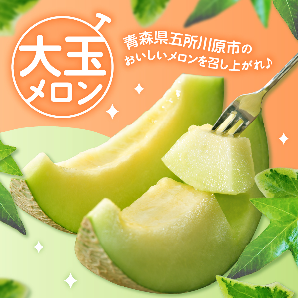【2026年8月下旬発送】メロン2玉入り 大玉 贈答規格 青森メロン 津軽産