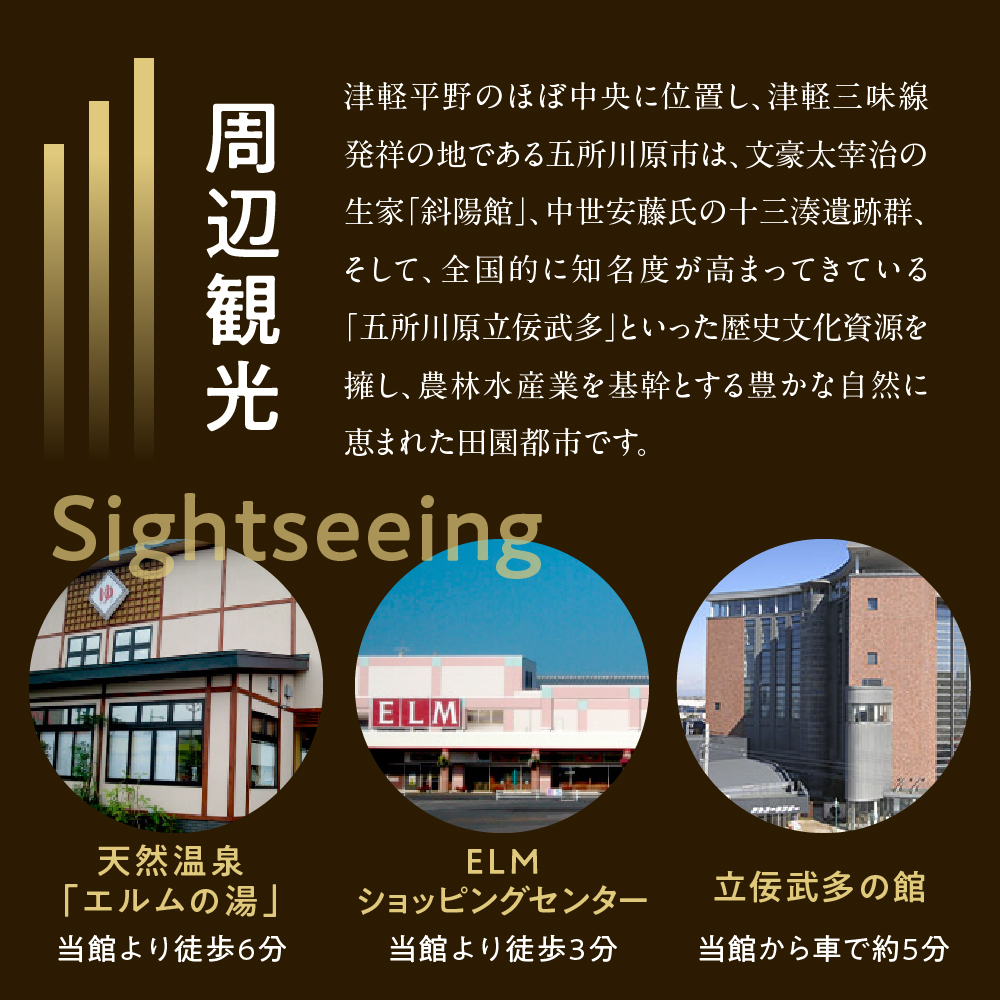 パークイン五所川原エルムシティ宿泊券 全日 [2名:1泊朝食付・ツイン］五所川原市 青森県