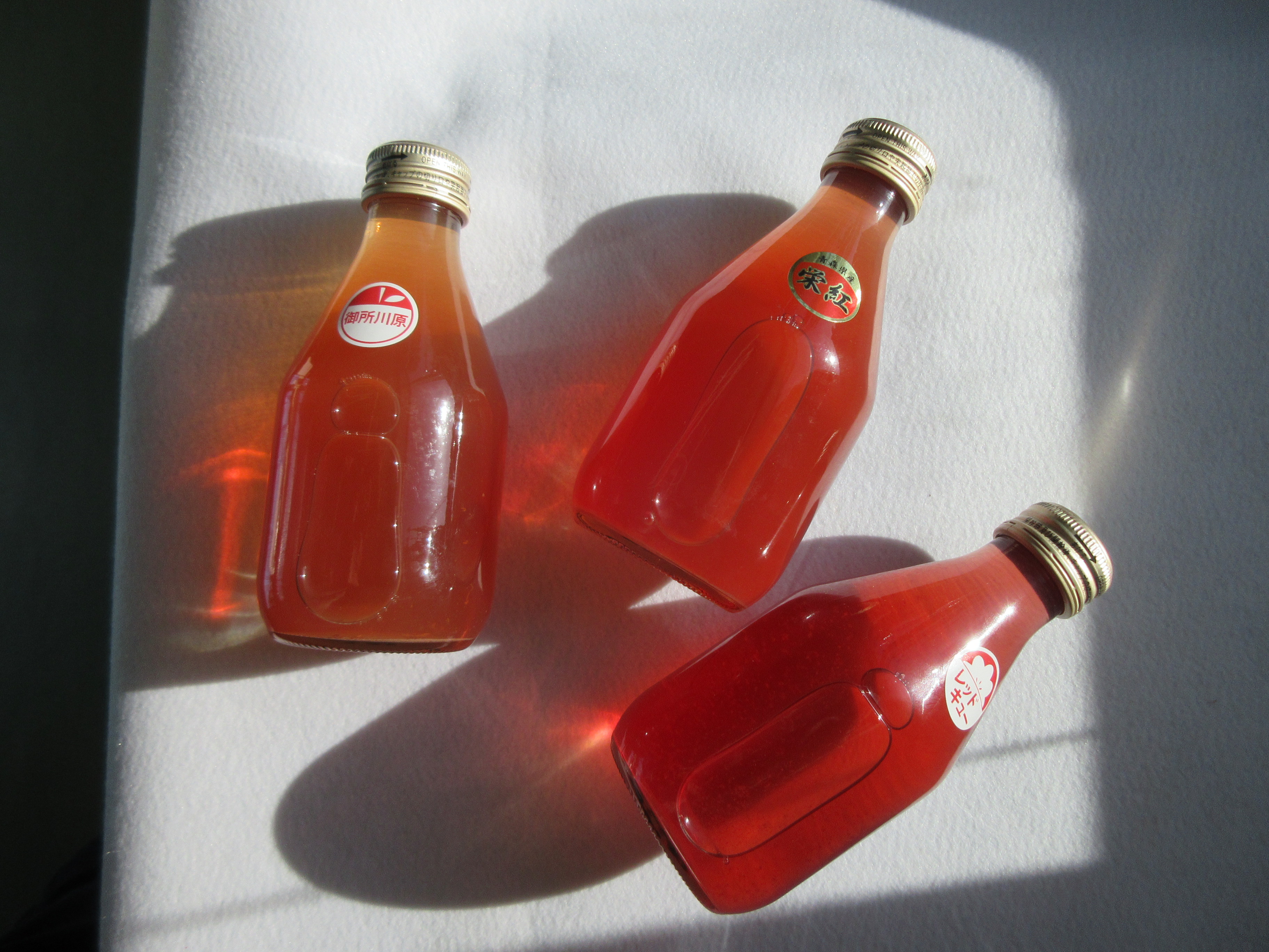 りんごジュース【中まで赤～いりんご_3種 飲み比べ セット 】180ml×6本 (3種×2本) 100％ ストレート 青森県 五所川原市