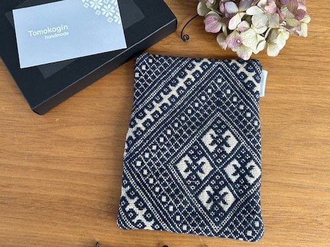 こぎん刺し 名刺入れ カードケース 【ネイビー 紺】