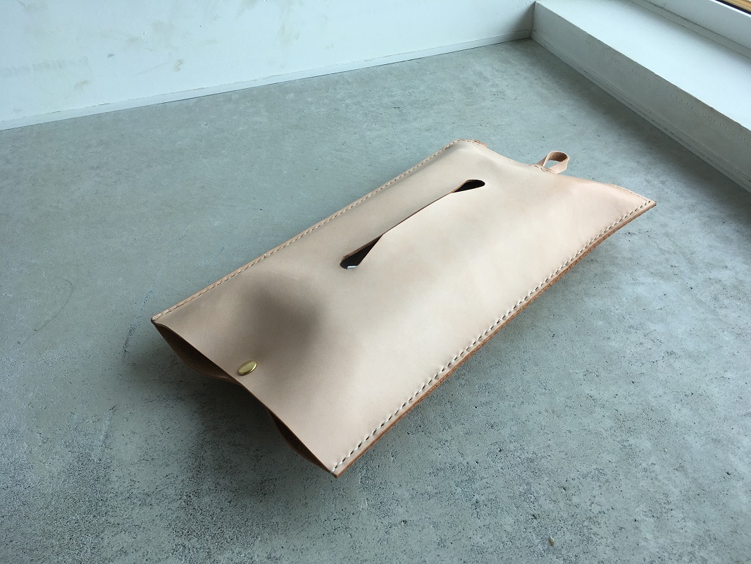 本革 レザーティッシュカバー ヌメ革 (素地)