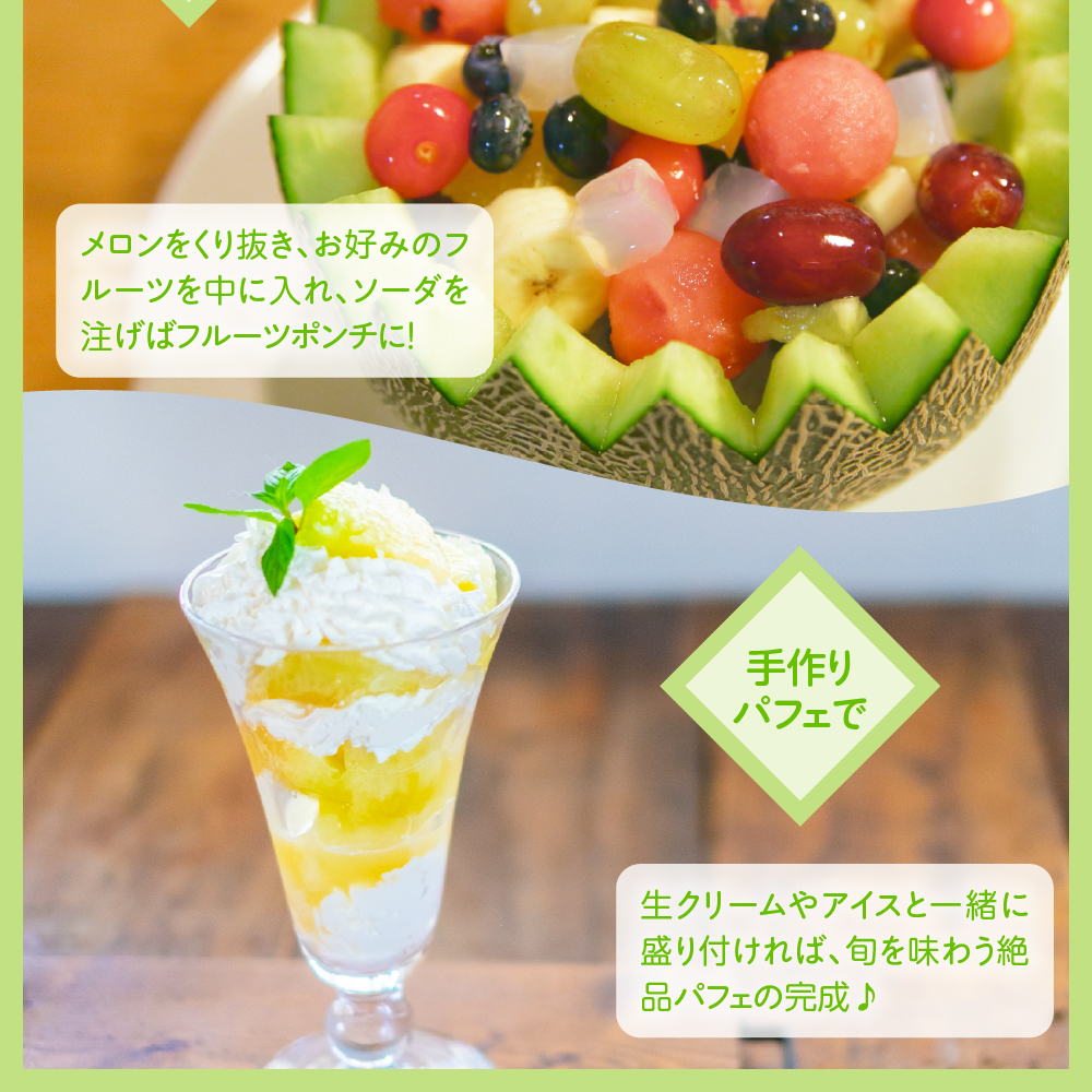 【2026年8月上旬発送】メロン 青肉 約5kg (3～6玉) 家庭用 津軽産