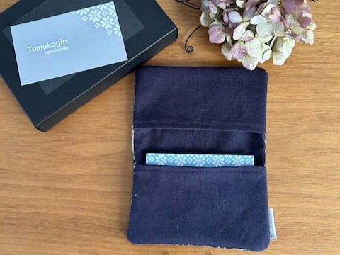 こぎん刺し 名刺入れ カードケース 【ネイビー 紺】