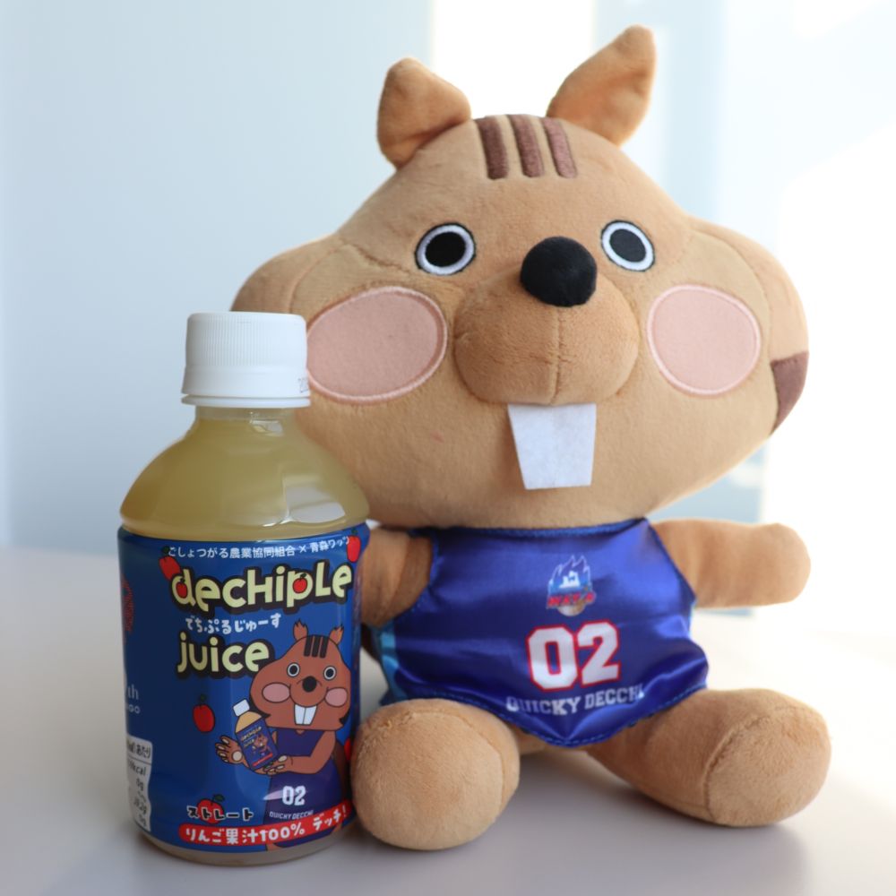 りんごジュース 青森 100%ストレート 【 でちぷるじゅーす 】 (280ml×24本) ペットボトル 【青森ワッツ応援】バスケットボール | 青森県 五所川原市 りんご ジュース 果汁飲料 リンゴジュース 林檎ジュース 限定ラベル ☆選手１名（指定不可）の直筆サインが封入されます☆
