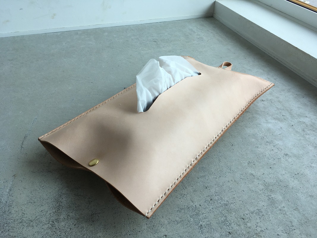 本革 レザーティッシュカバー ヌメ革 (素地)