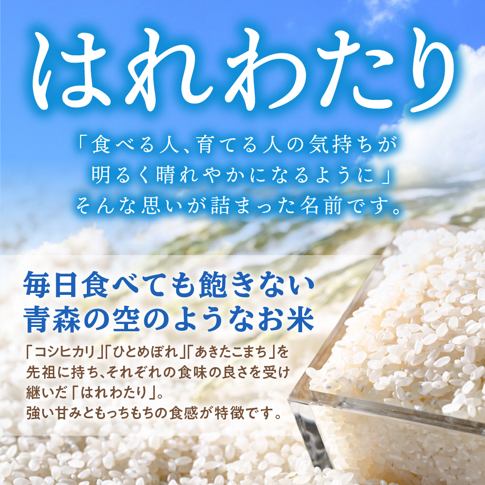 【令和7年産】 米 はれわたり 5kg 青森県産 (精米)