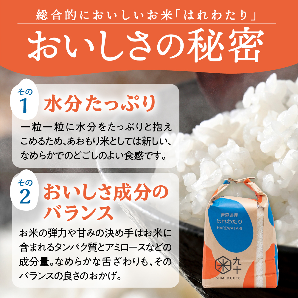 【定期便隔月6回】令和7年産 米 はれわたり 5kg 青森県産 (精米)