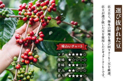 平川の銘店『白金珈琲』　レギュラーコーヒー(コーヒー豆)400ｇ
